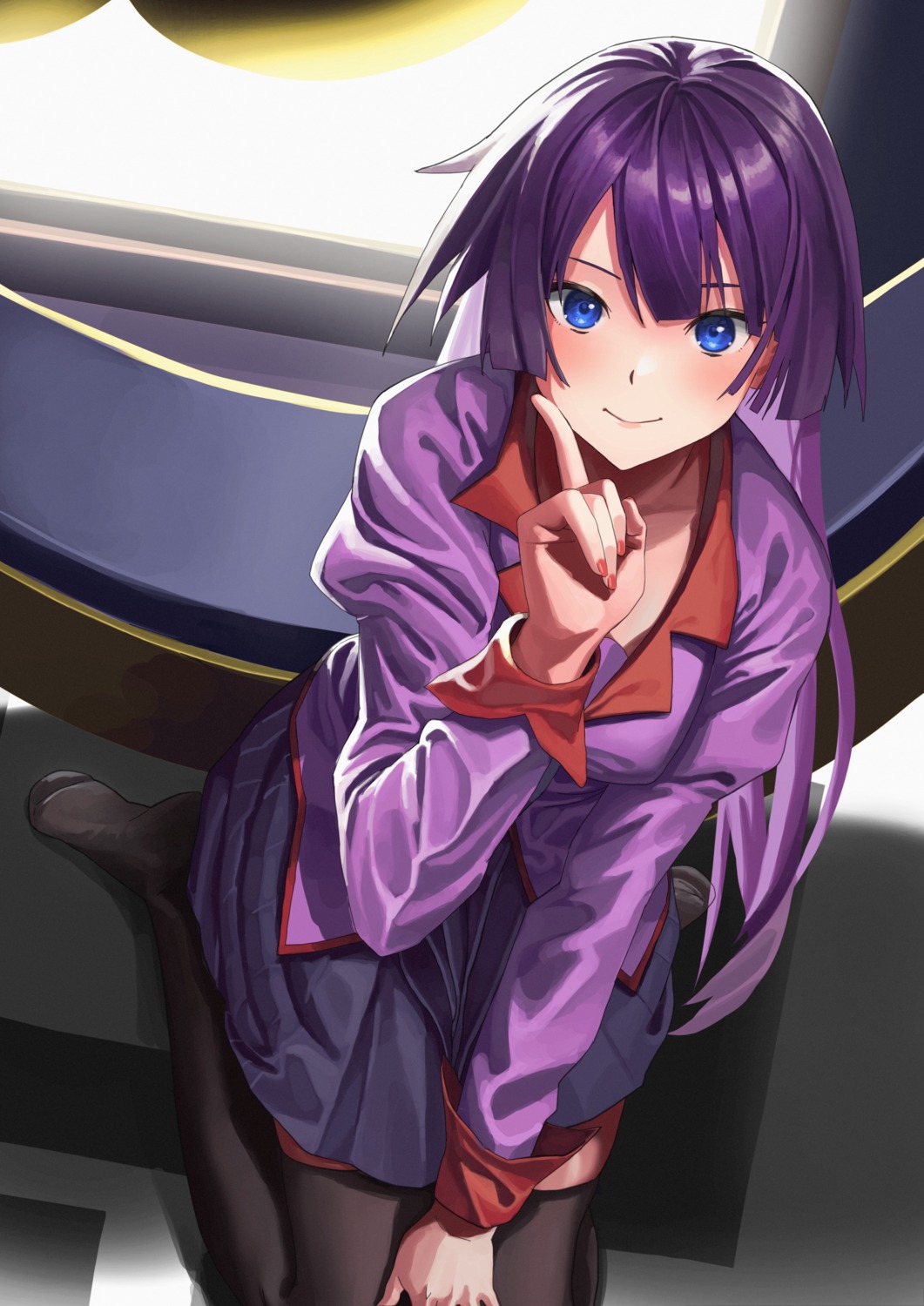 monogatari_(series) seifuku senjougahara_hitagi thighhighs zyaki