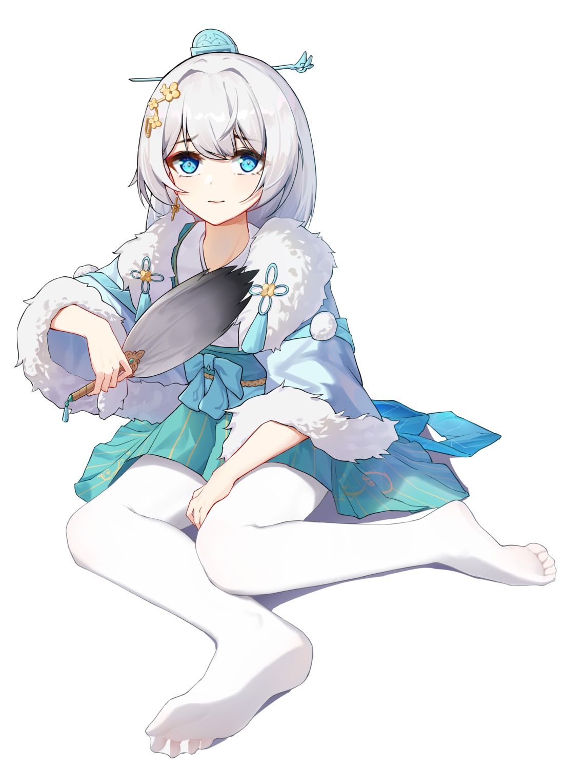 benghuai_xueyuan feet honkai_impact japanese_clothes kuo_(kuo114514) pantyhose theresa_apocalypse