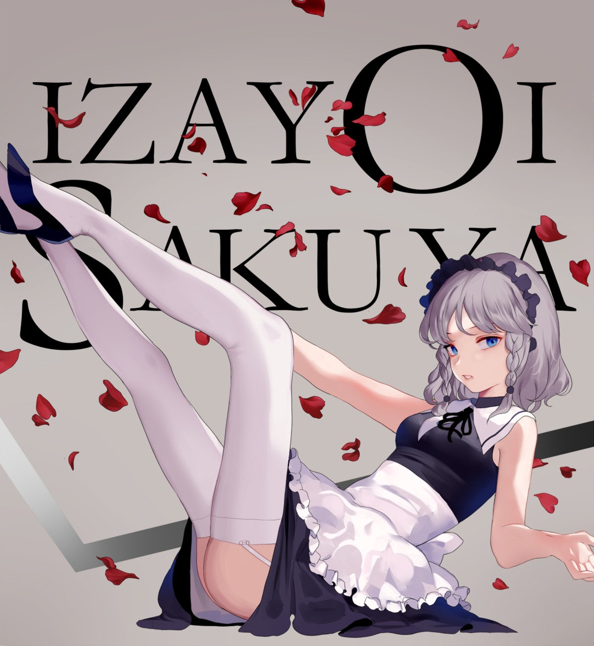 heels hillly_(maiwetea) izayoi_sakuya maid stockings thighhighs touhou