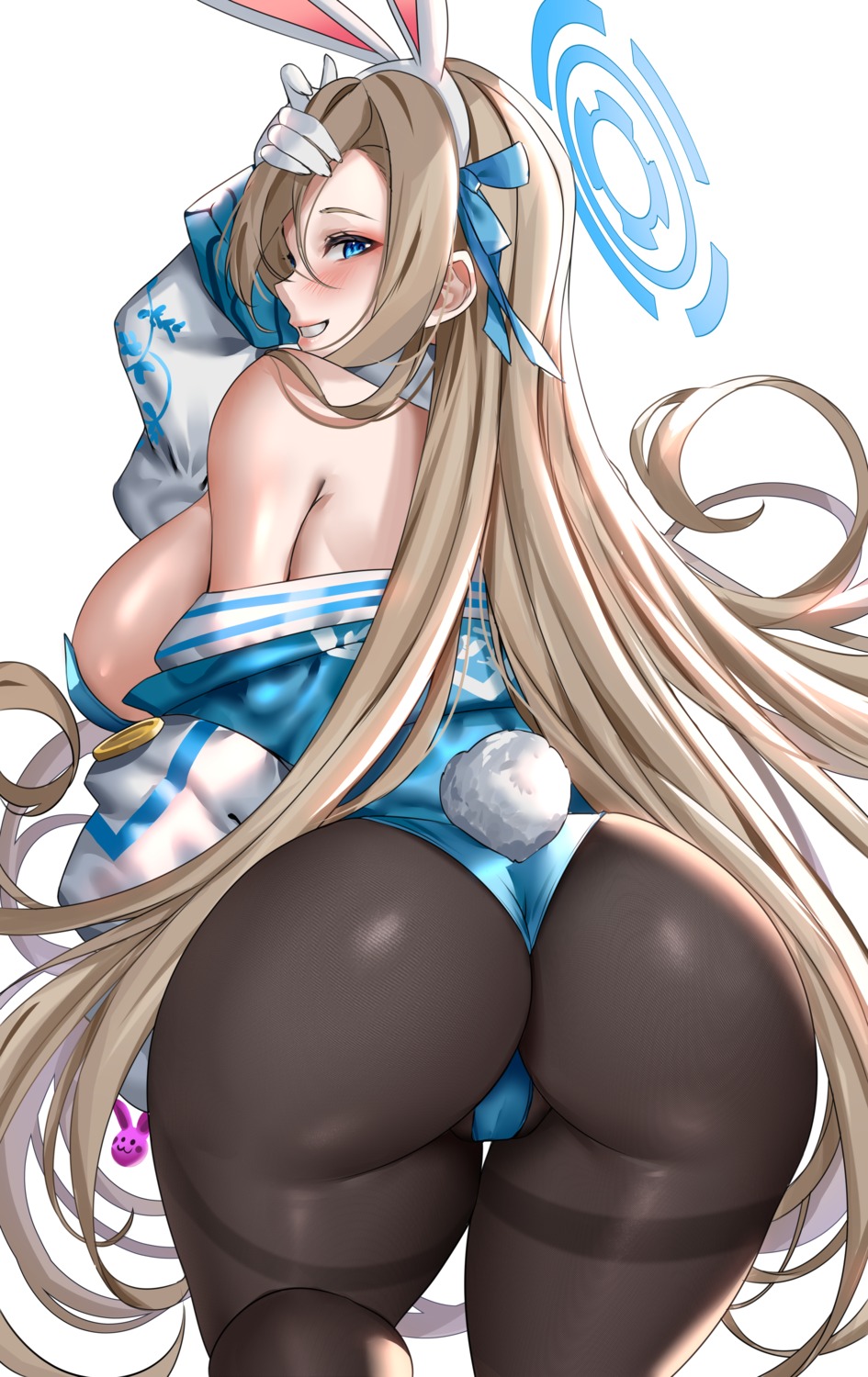 animal_ears ass blue_archive bunny_ears bunny_girl enmanuelart20 halo ichinose_asuna pantyhose tail