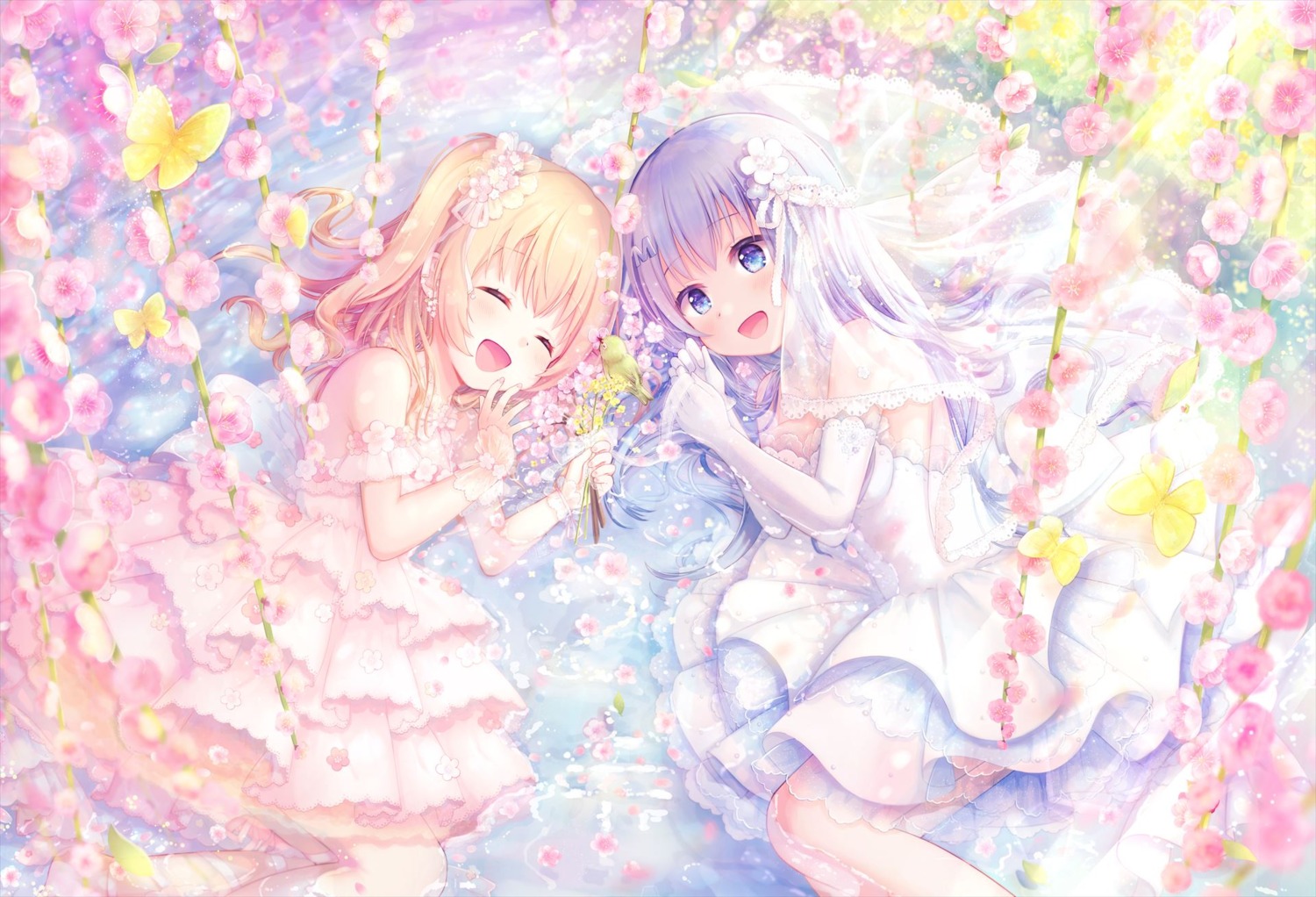 dress emori_miku emori_miku_project emu_alice kon_hoshiro see_through wedding_dress wet