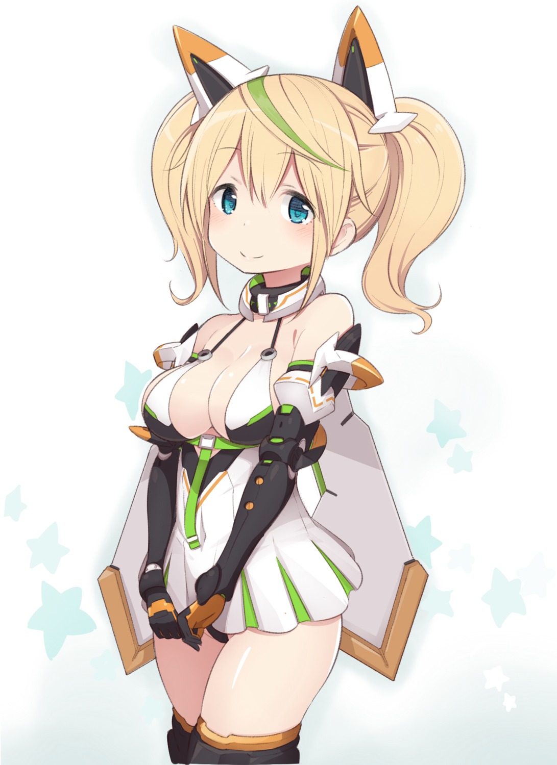 cleavage gené_(phantasy_star_online_2) ichi-jirushi pantsu phantasy_star_online_2 thighhighs