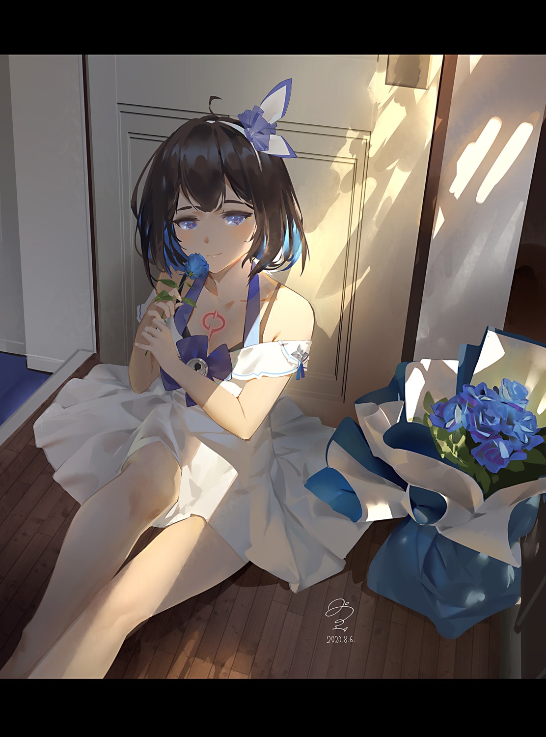 benghuai_xueyuan dress honkai_impact ribao seele_vollerei skirt_lift tattoo