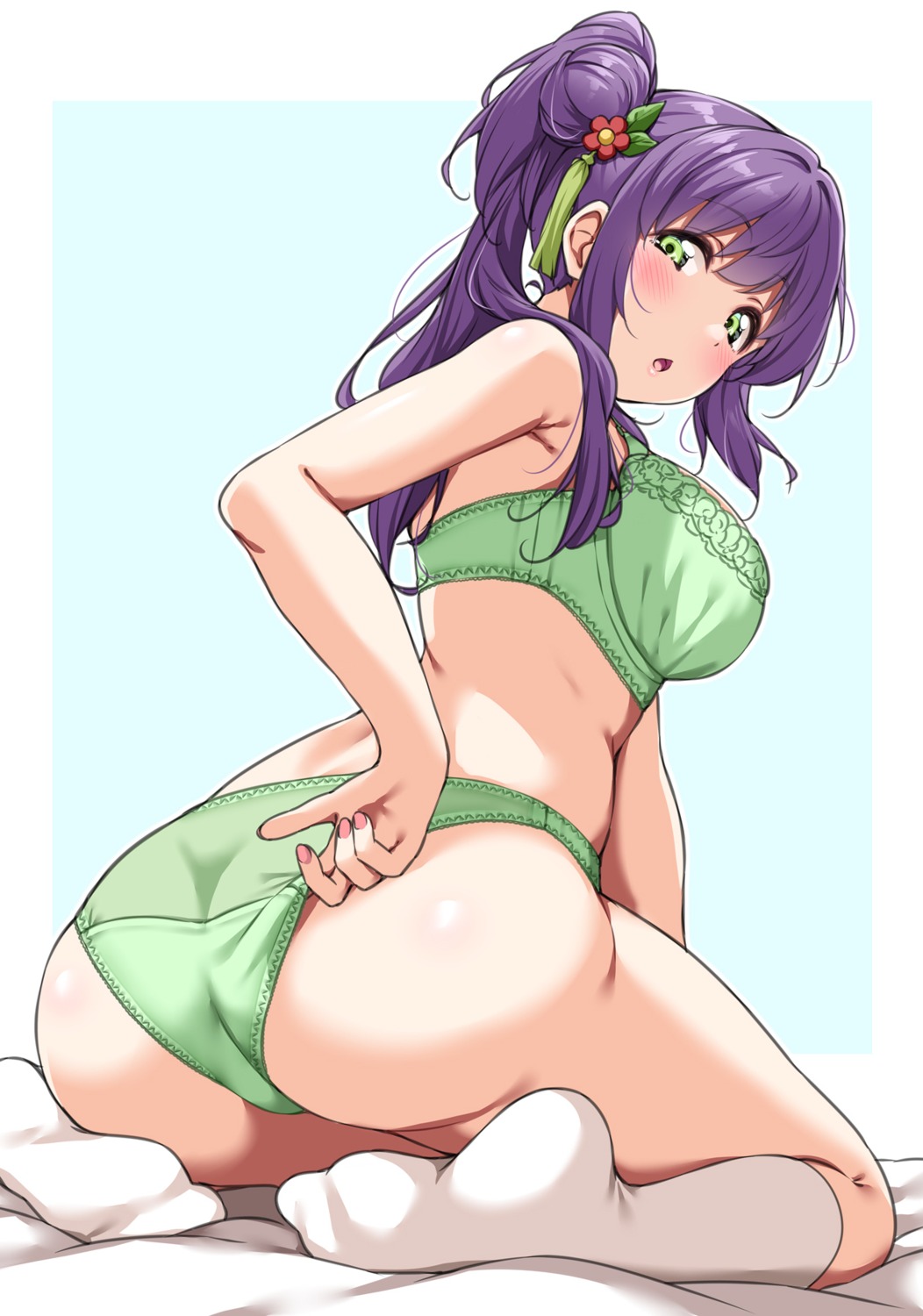 ass bra love_live!_hasu_no_sora_jogakuin_school_idol_club otomune_kozue pantsu yopparai_oni