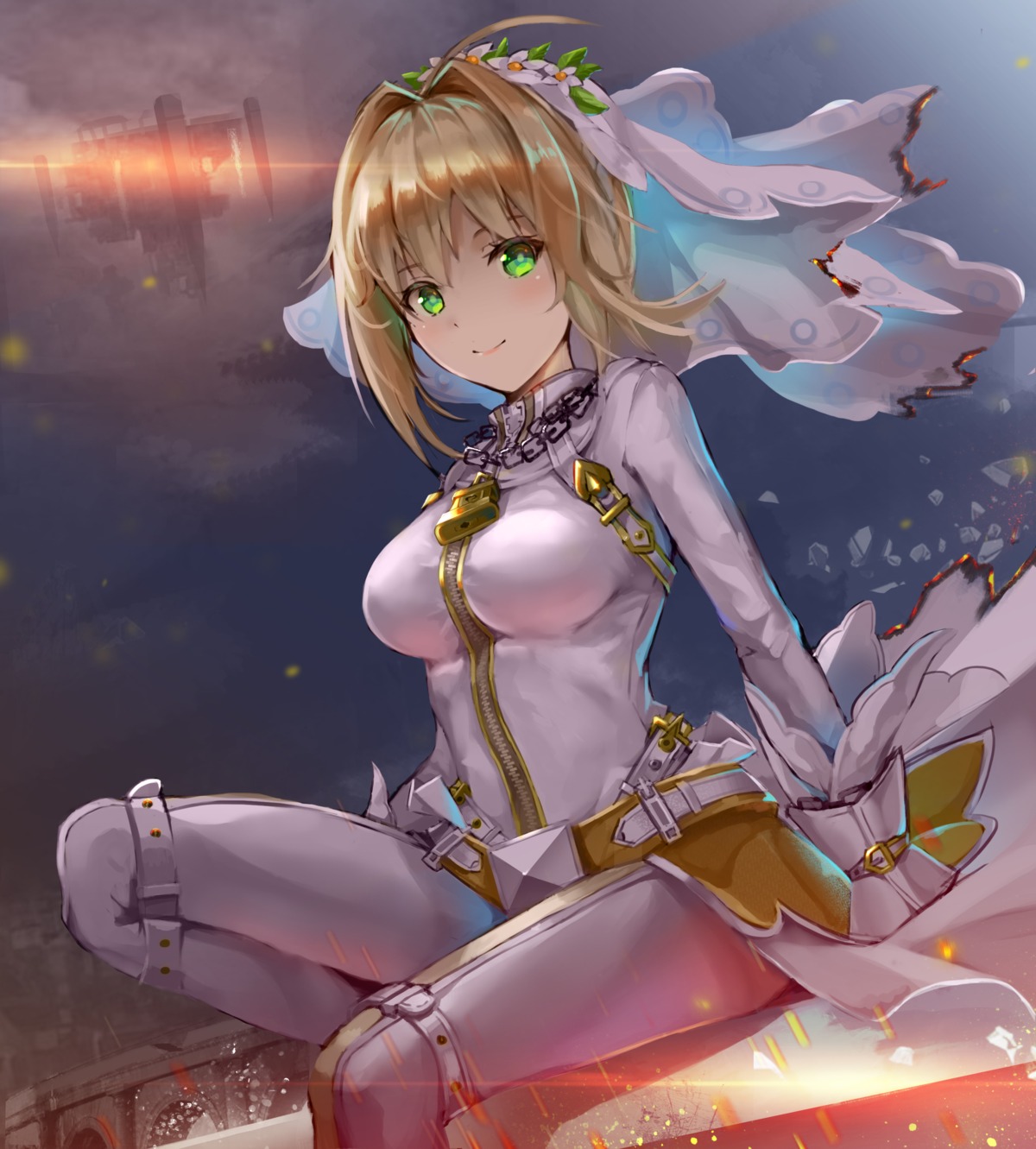 bodysuit fate/extra fate/extra_ccc fate/grand_order fate/stay_night saber_bride saber_extra shi_qi_kuang_beng