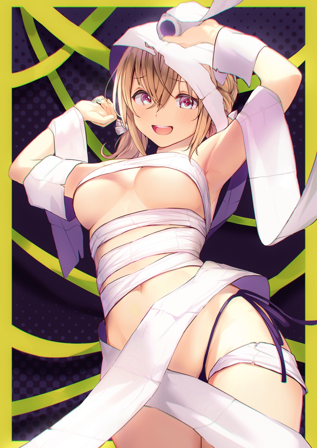 halloween kagawa_ichigo naked_ribbon pantsu string_panties