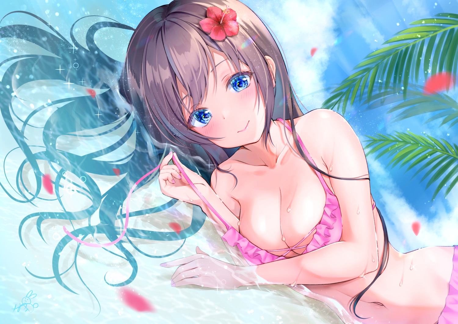 bikini cleavage mizukanayuki swimsuits undressing wet