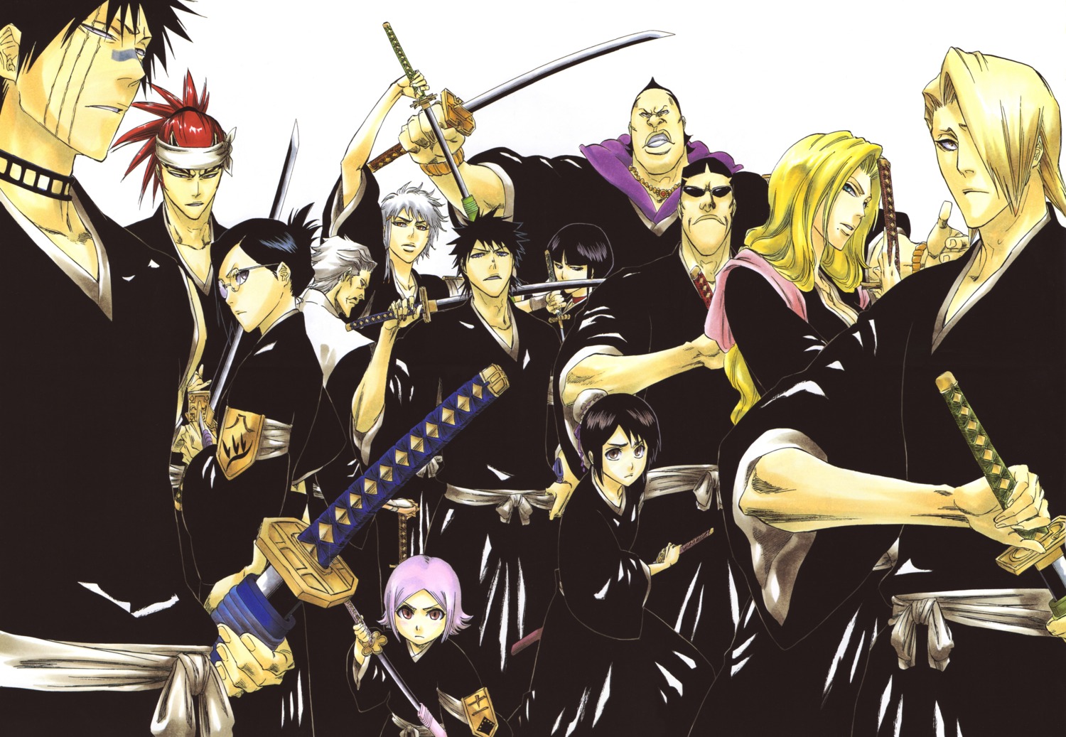 abarai_renji bleach bleed_through hinamori_momo hisagi_shuuhei iba_tetsuzaemon ise_nanao kira_izuru kotetsu_isane kubo_tite kurotsuchi_nemu kusajishi_yachiru matsumoto_rangiku omaeda_marechiyo sasakibe_choujirou shiba_kaien