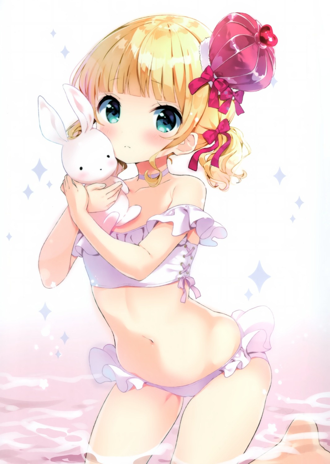 bikini gochuumon_wa_usagi_desu_ka? kirima_sharo swimsuits waki_(pixiv2609622) wet