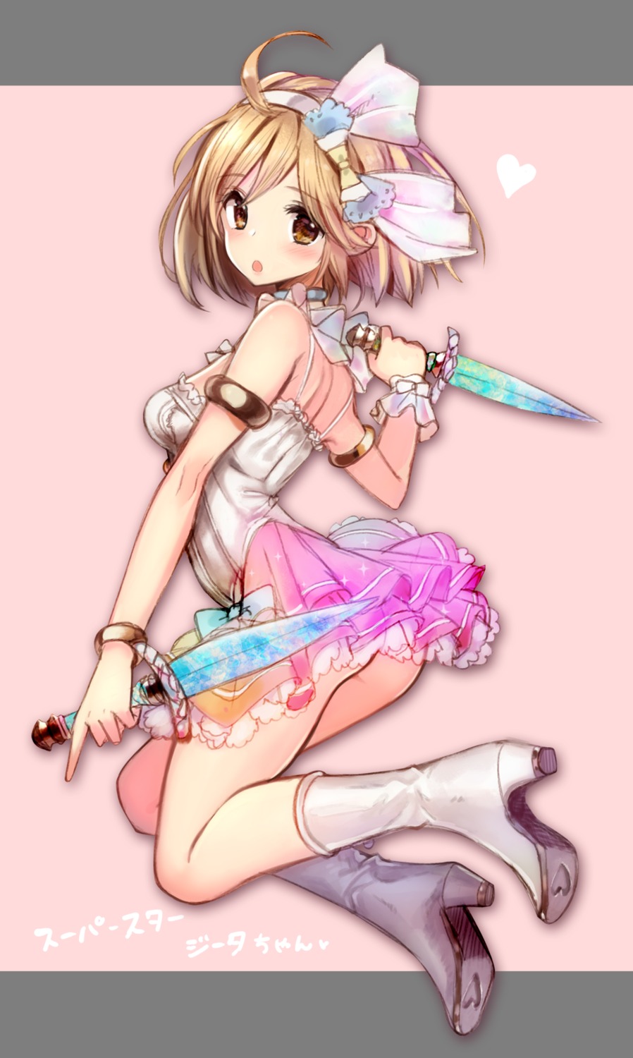 ass dress heels tsukigami_luna weapon