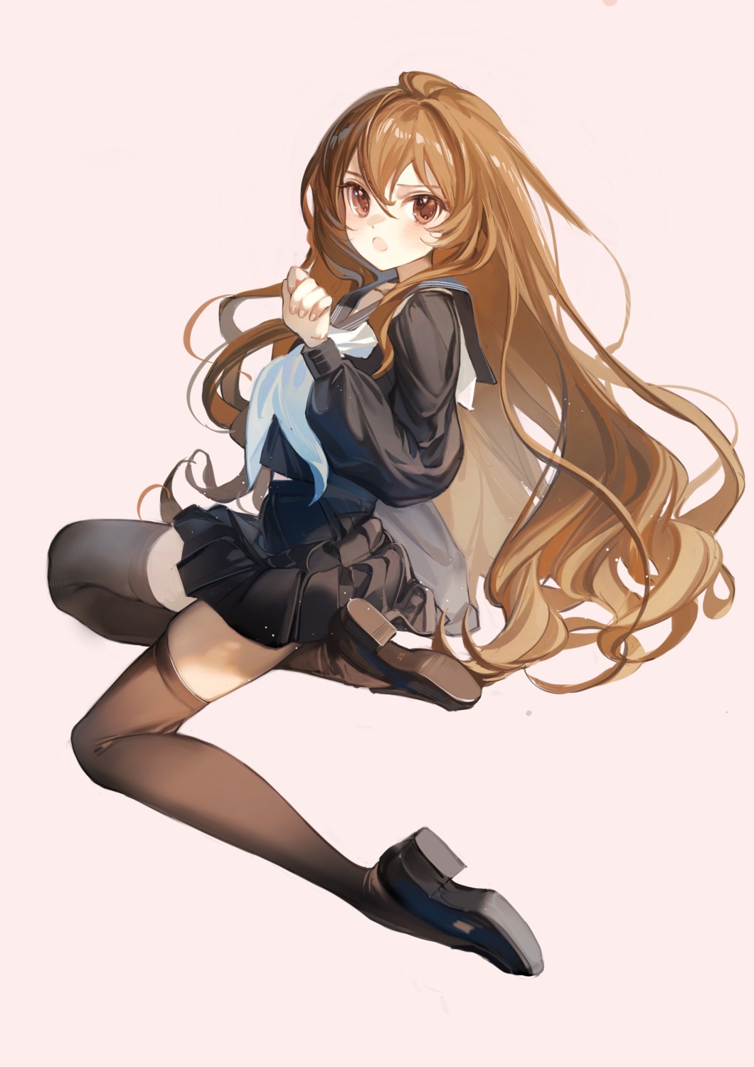 aisaka_taiga loli rumoon seifuku skirt_lift thighhighs toradora!