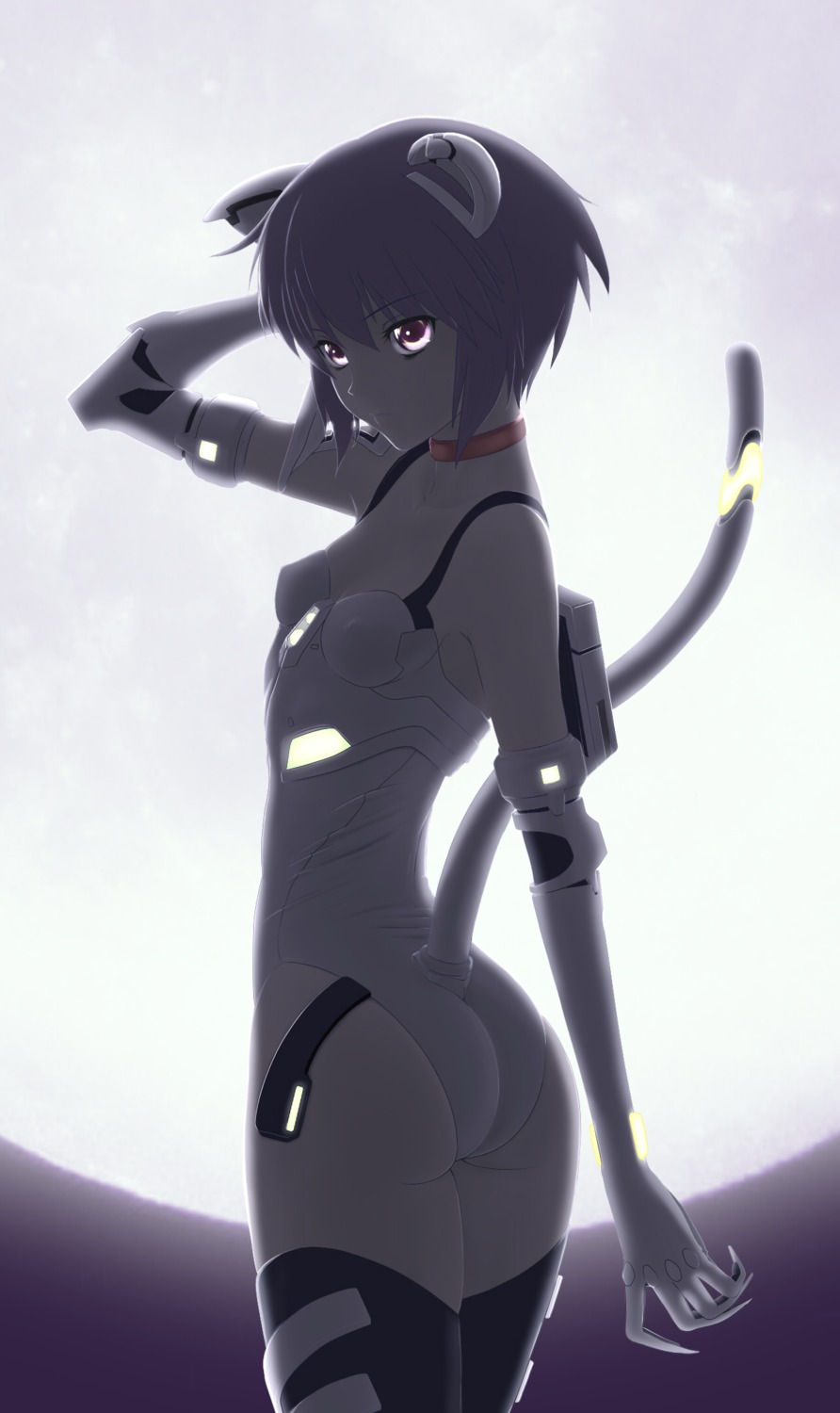 akahige animal_ears ass cosplay erect_nipples leotard nagato_yuki nekomimi neon_genesis_evangelion sky_girls suzumiya_haruhi_no_yuuutsu tail thighhighs