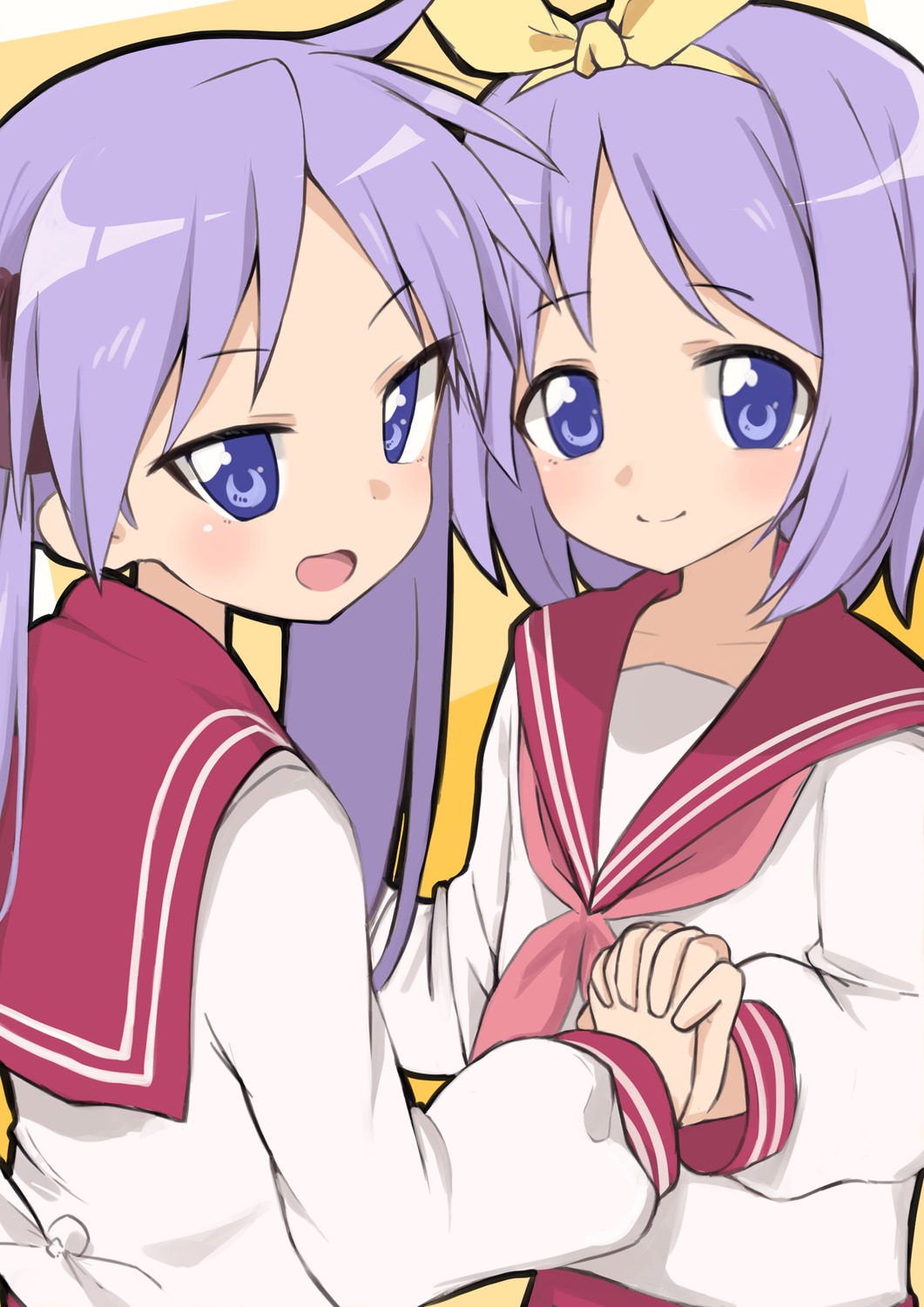 hiiragi_kagami hiiragi_tsukasa lucky_star nicomi-chan seifuku