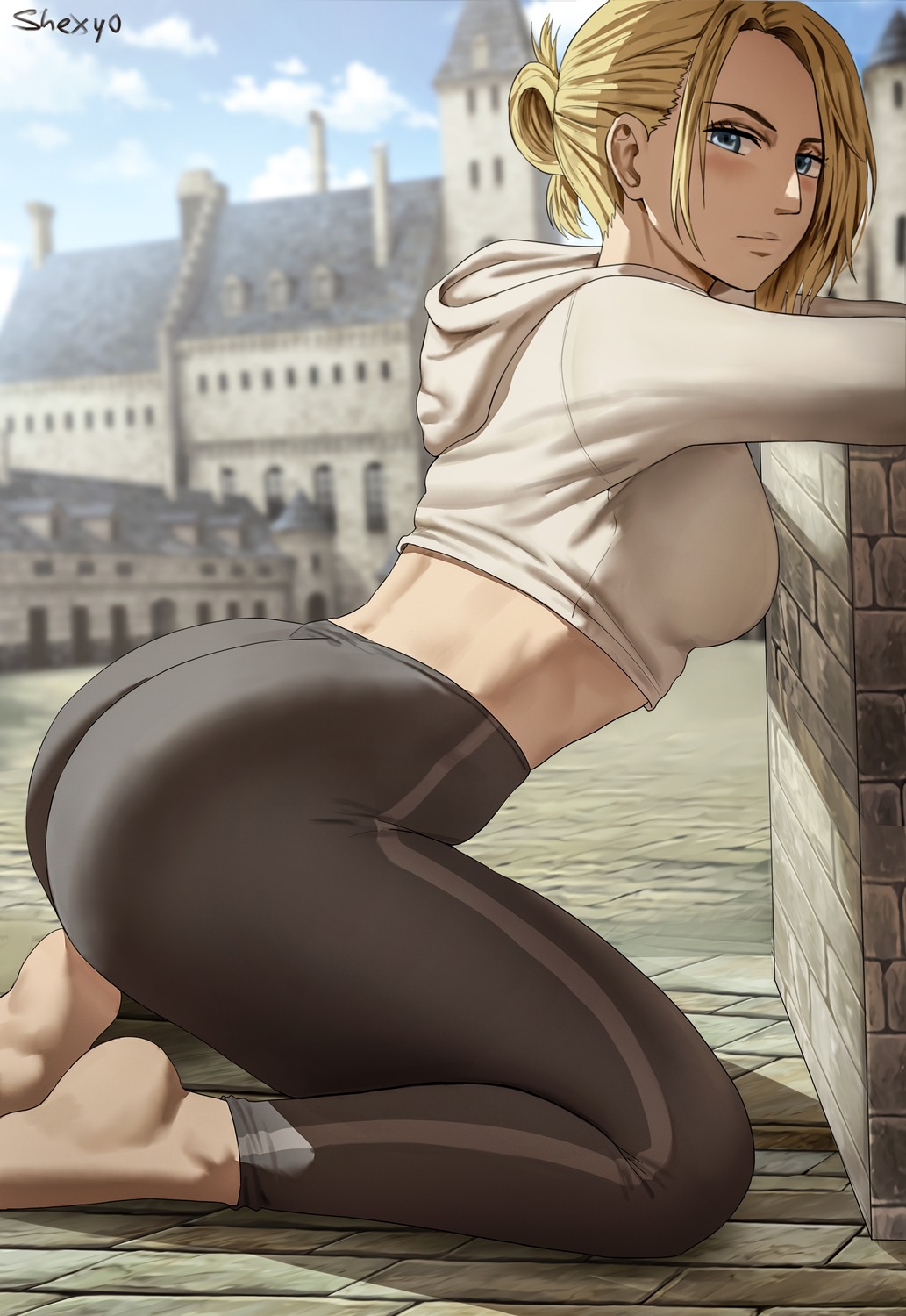 annie_leonhardt ass feet gym_uniform shexyo shingeki_no_kyojin