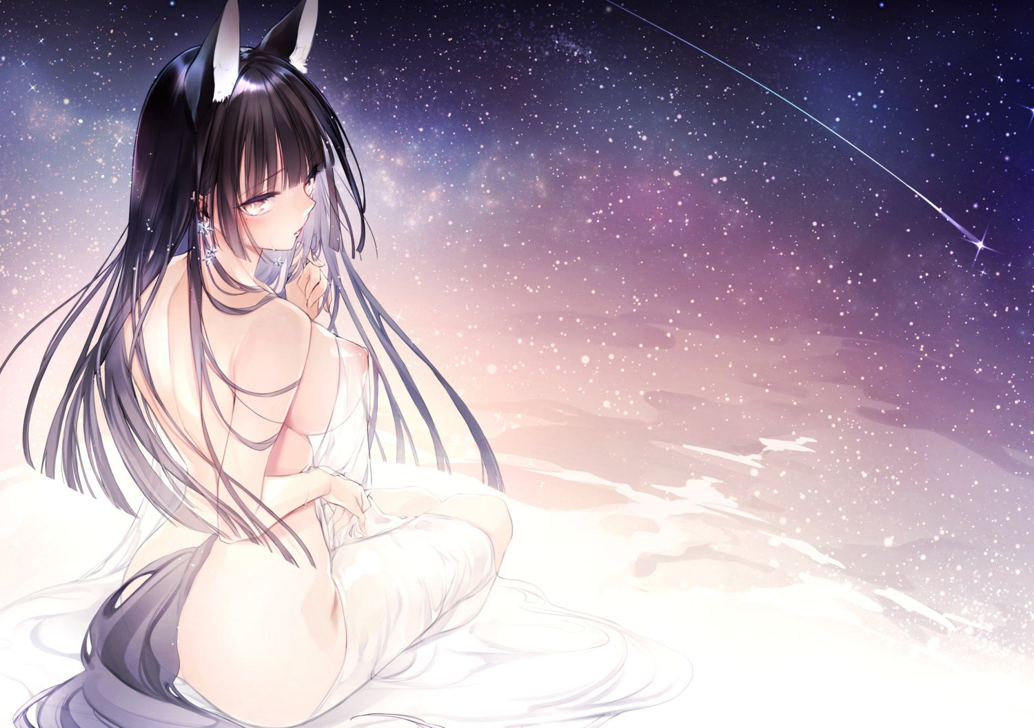 animal_ears naked nipples see_through tail towel wet yukibuster