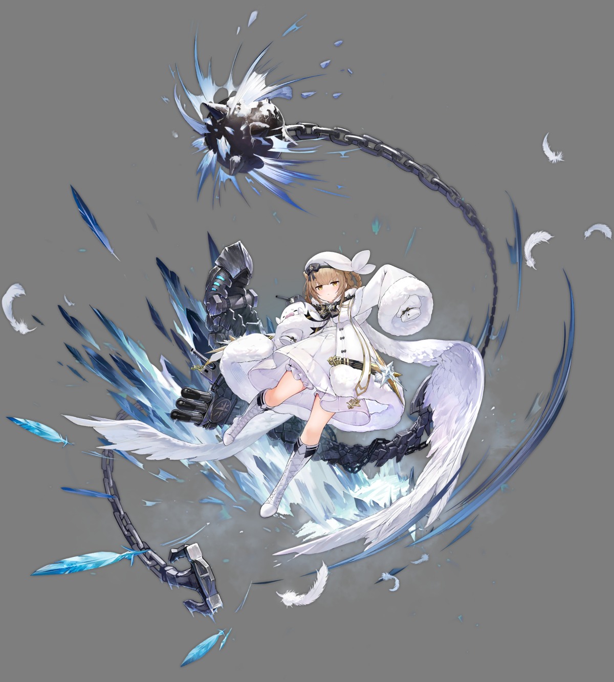 azur_lane bloomers gremyashchy_(azur_lane) skirt_lift transparent_png uniform weapon wings yyy_(zelda10010)