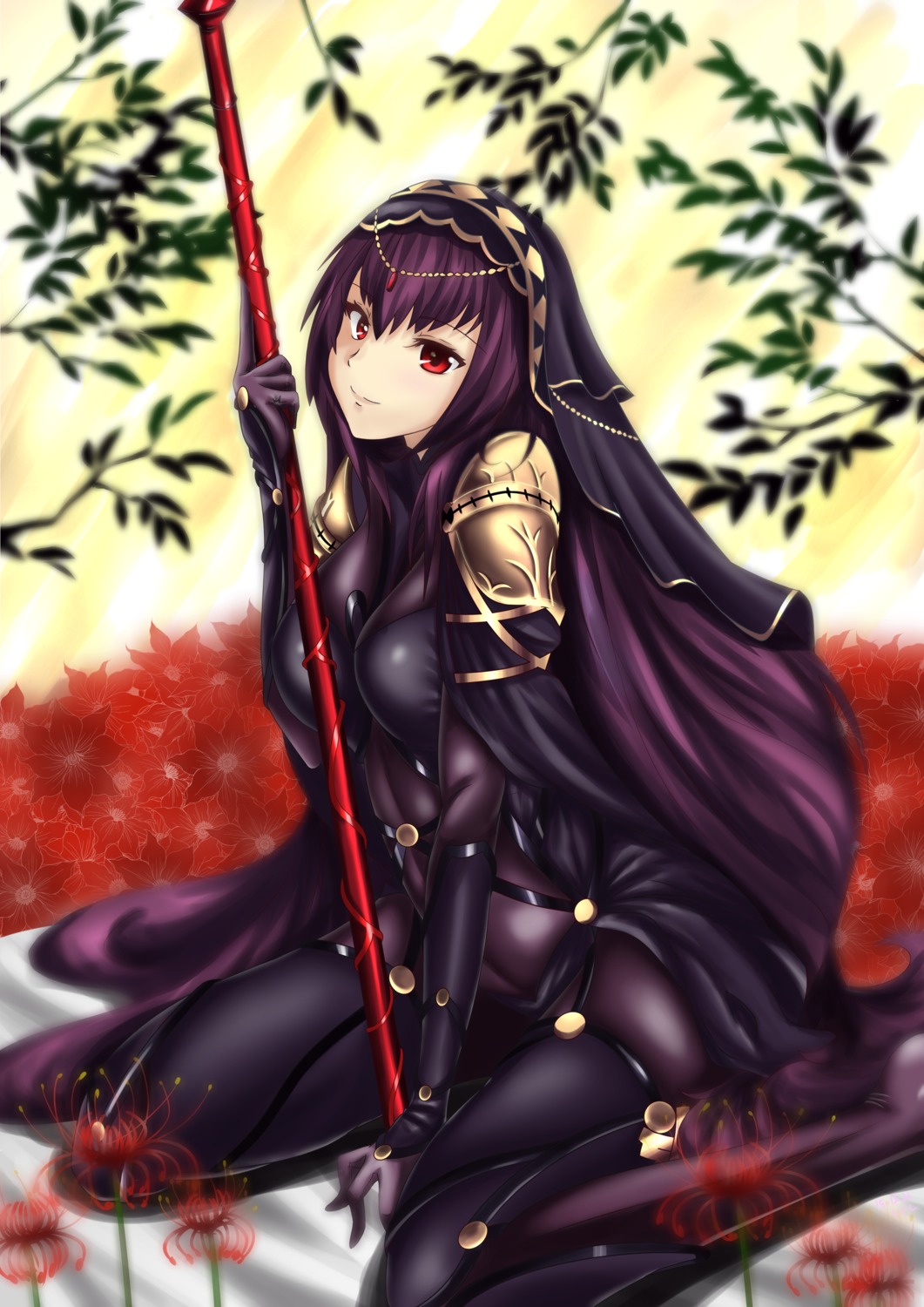 armor bodysuit fate/grand_order fate/stay_night scathach_(fate/grand_order) serkior weapon