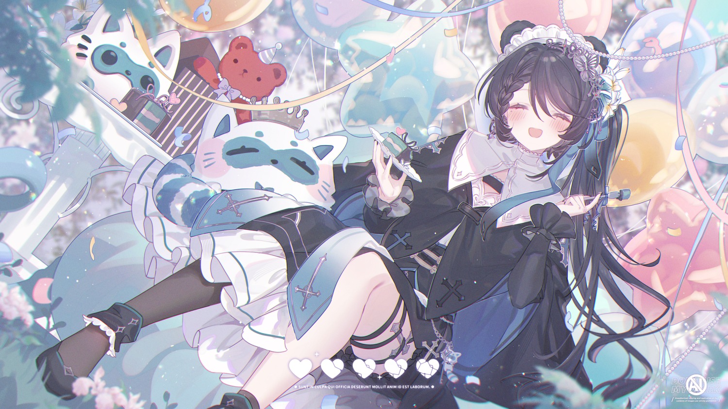 animal_ears garter gothic_lolita lolita_fashion official_watermark umehara_sei