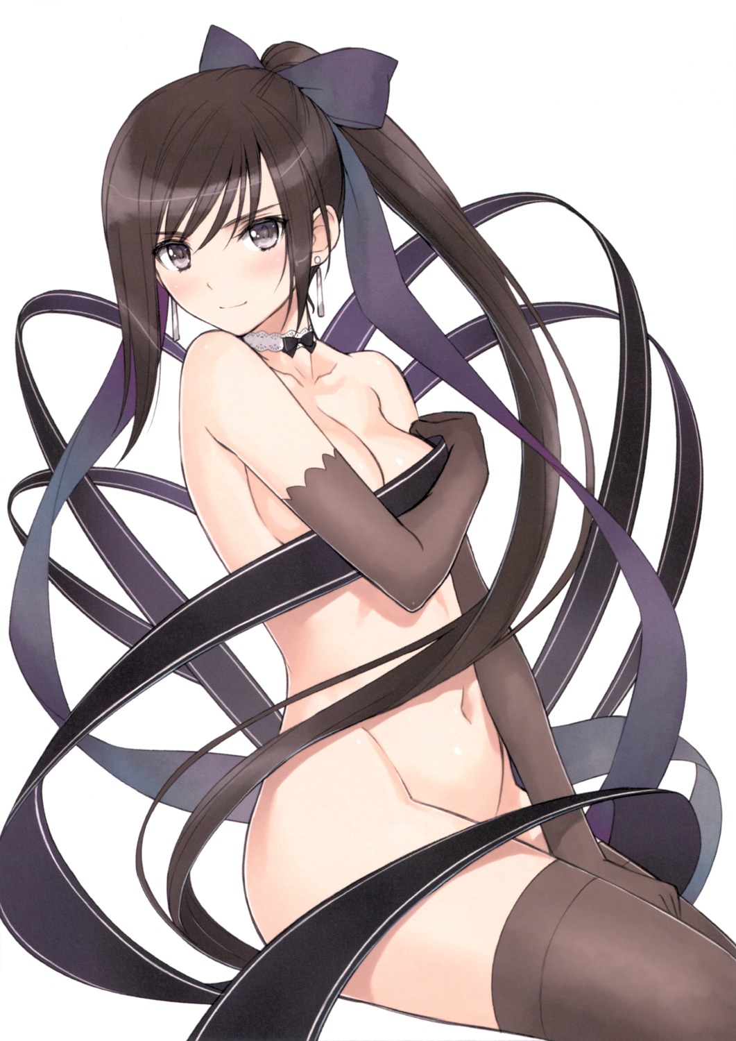 breast_hold naked_ribbon thighhighs tony_taka