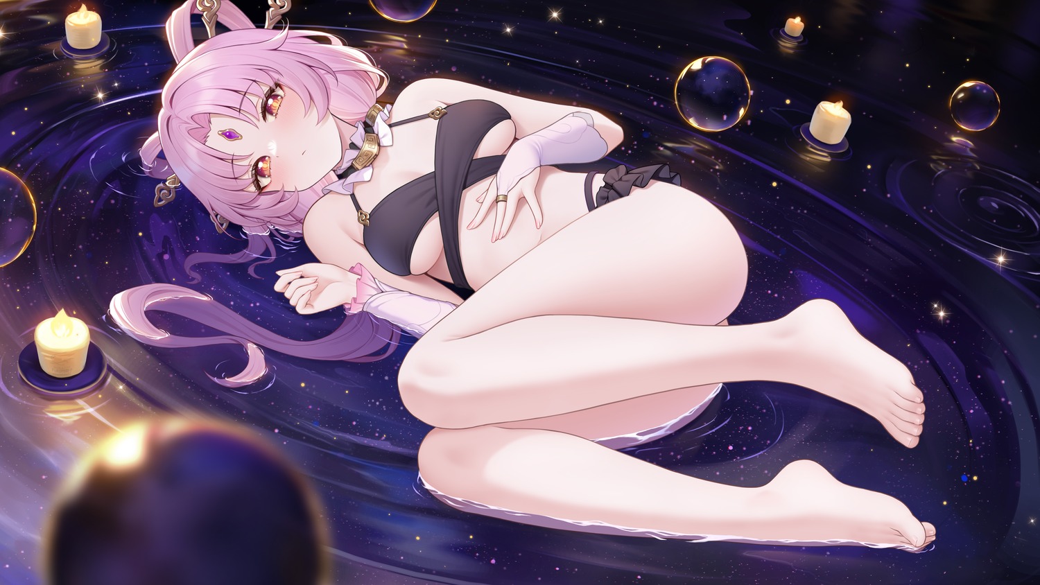 bikini feet fu_xuan fukuro_ko_(greentea) honkai:_star_rail swimsuits wet