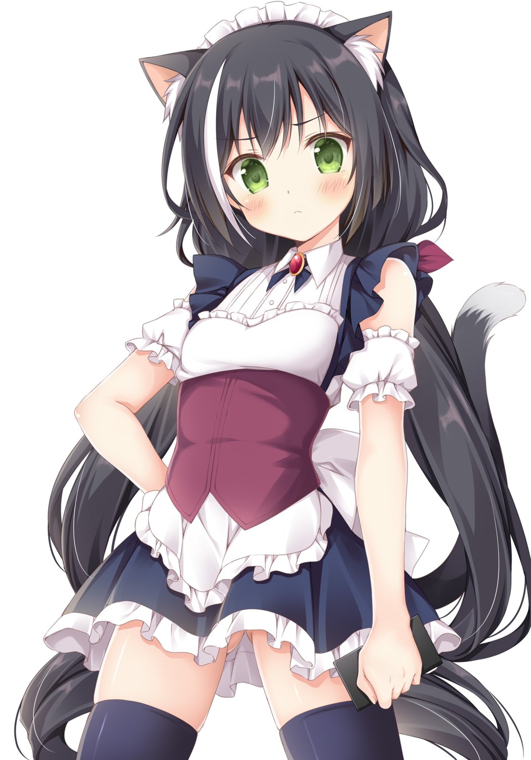 animal_ears karyl_(princess_connect) korie_riko maid nekomimi princess_connect princess_connect!_re:dive tail thighhighs