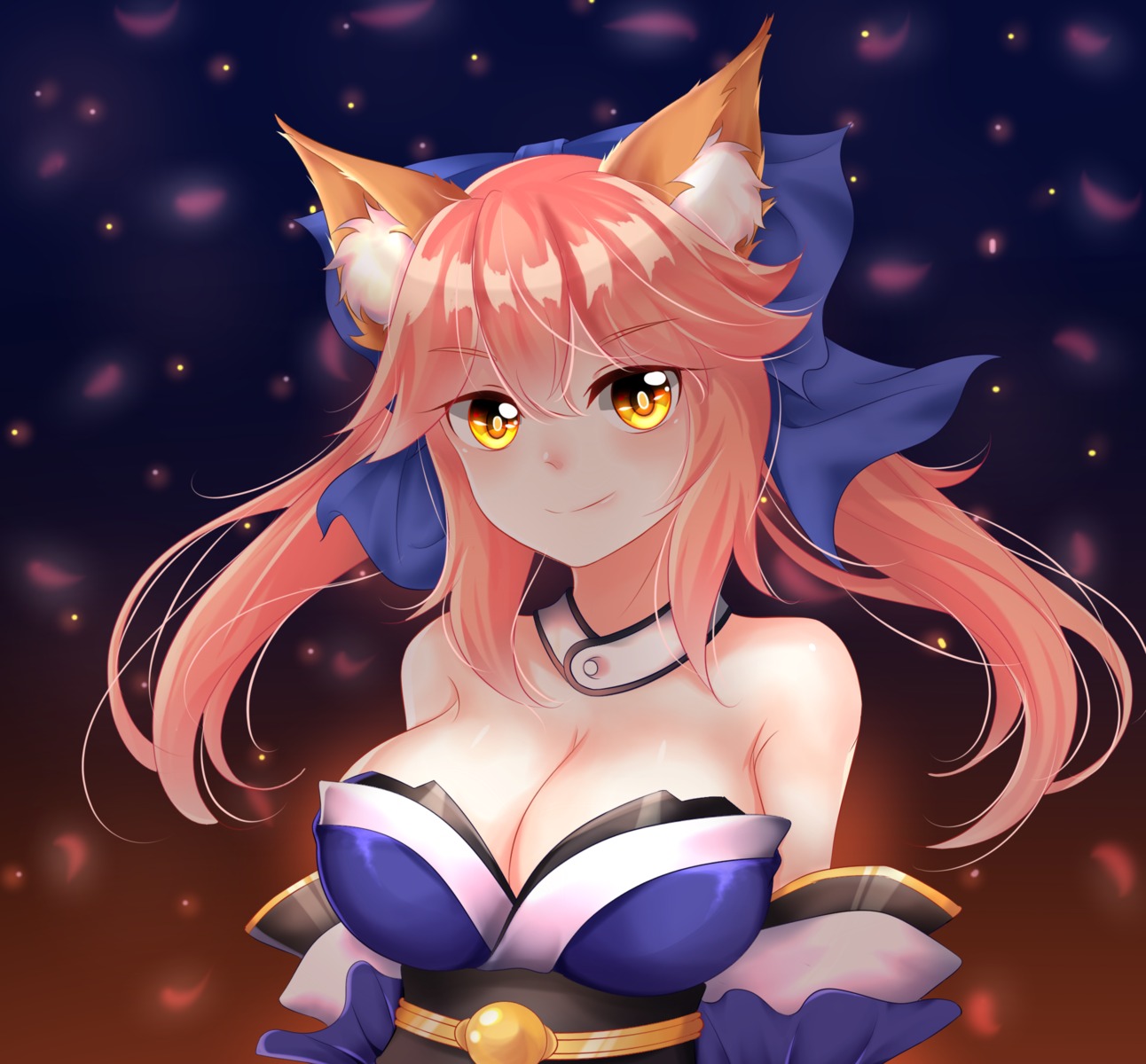 animal_ears cleavage fate/extra fate/grand_order fate/stay_night kitsune sd4869 tamamo_no_mae