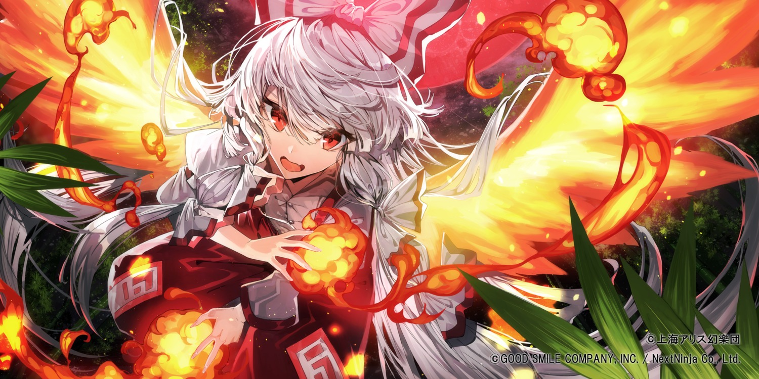 fujiwara_no_mokou mura_karuki touhou wings