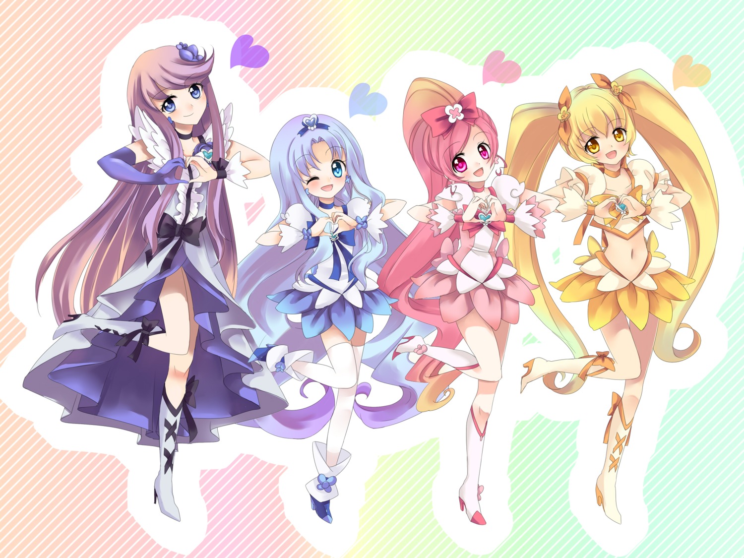 uzuki aki heartcatch pretty cure! pretty cure hanasaki tsubomi kurumi ...