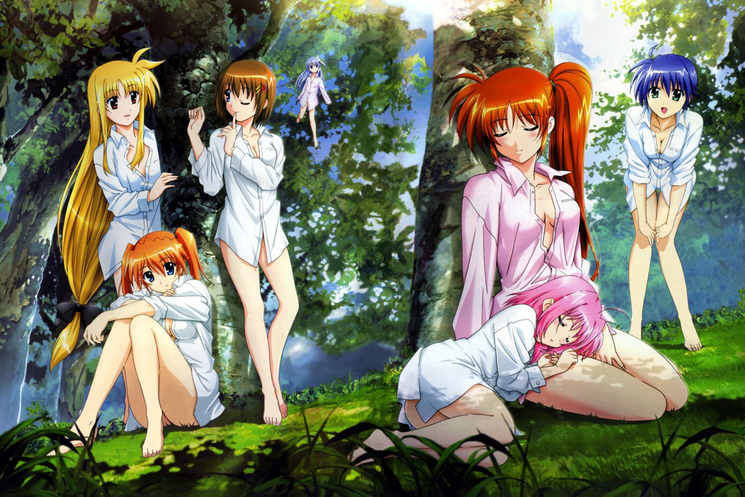 caro_ru_lushe duplicate fate_testarossa mahou_shoujo_lyrical_nanoha mahou_shoujo_lyrical_nanoha_strikers okuda_yasuhiro reinforce_zwei subaru_nakajima takamachi_nanoha teana_lanster yagami_hayate