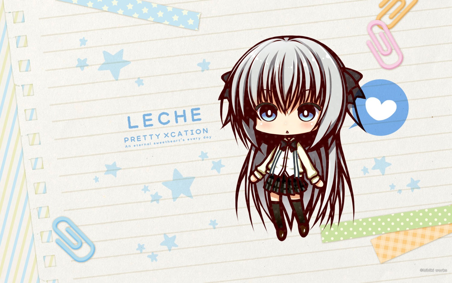 chibi elektrichka_sapsan hibiki_works oryou pretty_x_cation seifuku thighhighs wallpaper