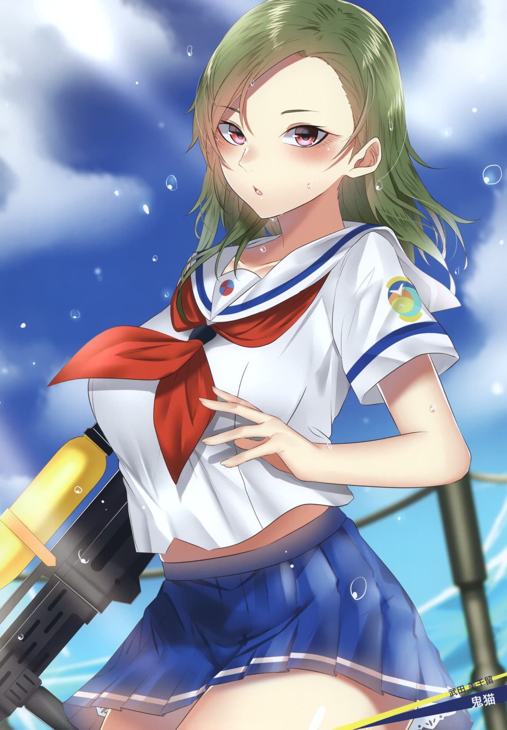 high_school_fleet onineko-chan seifuku takeda_michiru