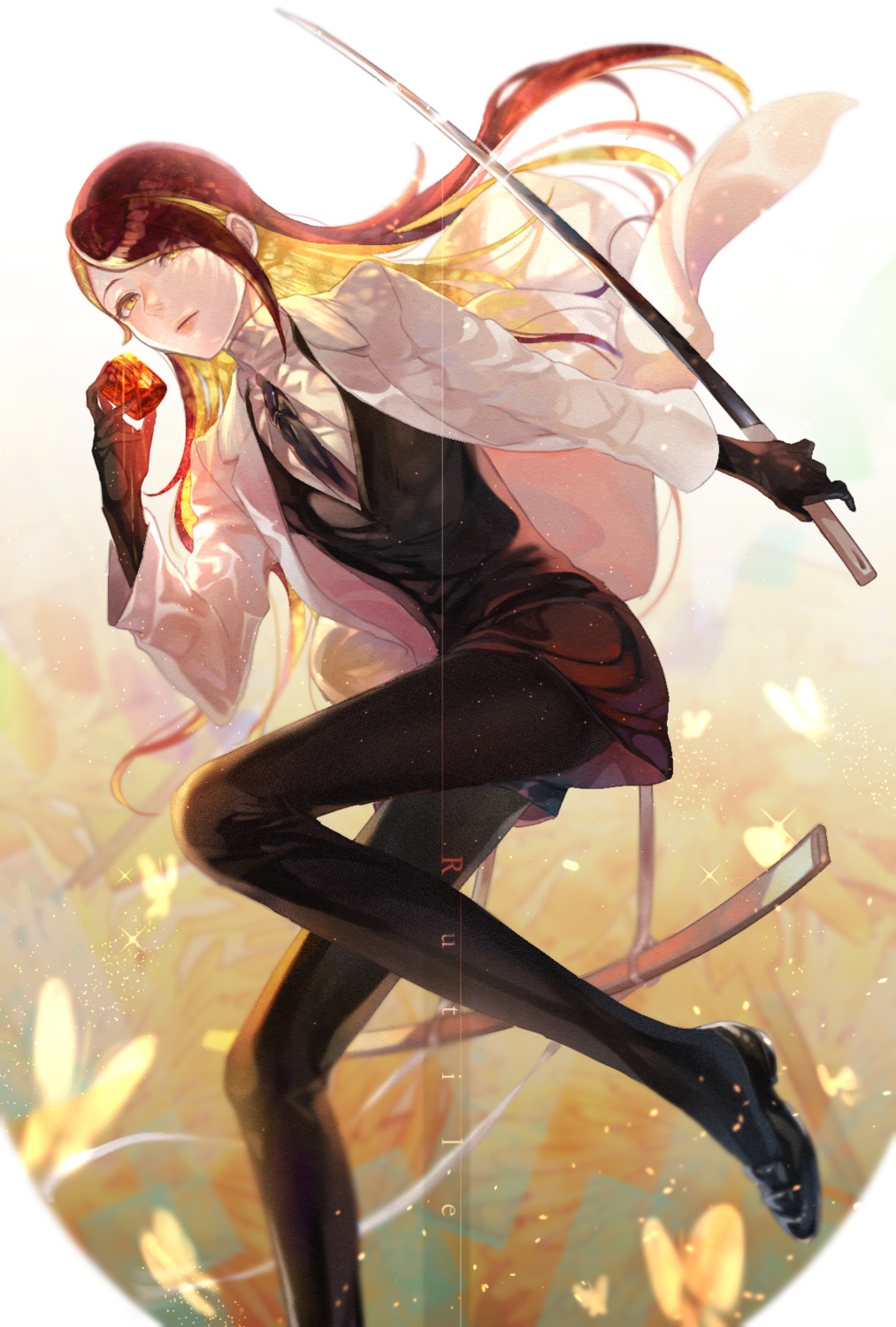 houseki_no_kuni pantyhose rutile_(houseki_no_kuni) sugurin sword