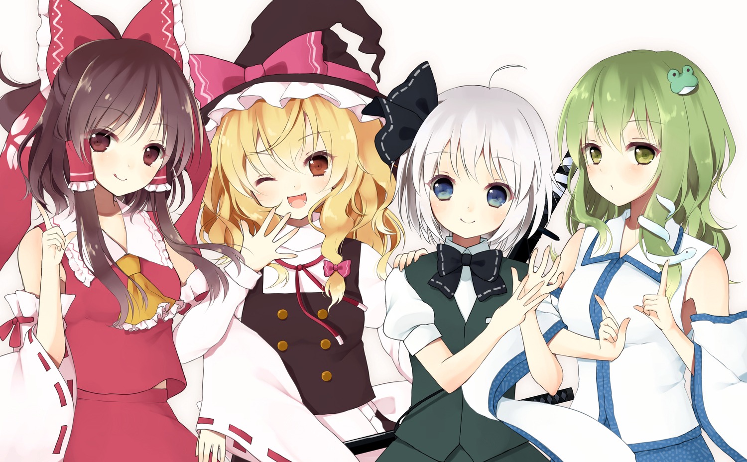 hakurei_reimu kirisame_marisa kochiya_sanae konpaku_youmu purin_jiisan touhou