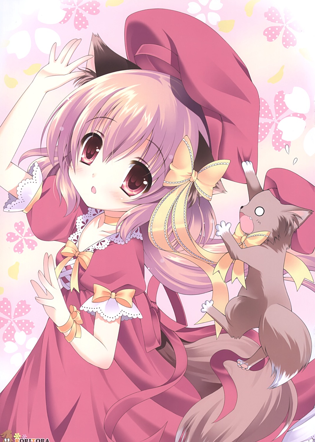 animal_ears dress roritora tail tsukishima_yuuko