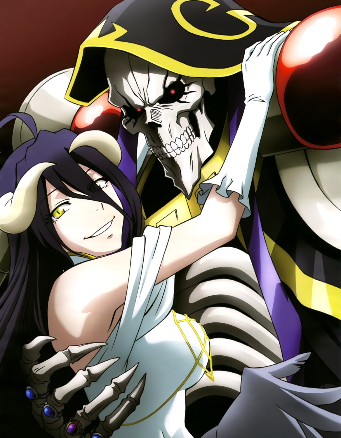 albedo_(overlord) armor dress horns momonga_(overlord) overlord