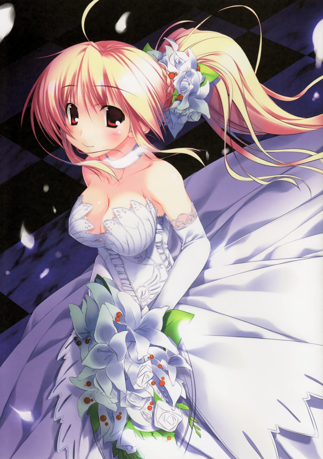 cleavage dress kagome photoshop traumatize wedding_dress