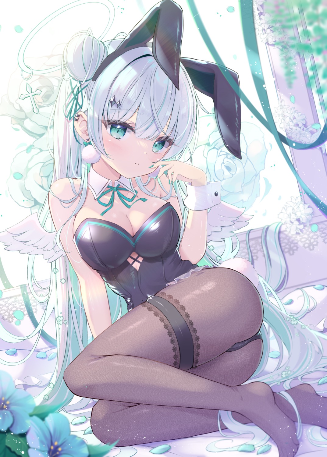 animal_ears bunny_ears bunny_girl mikaze_maruto pantyhose