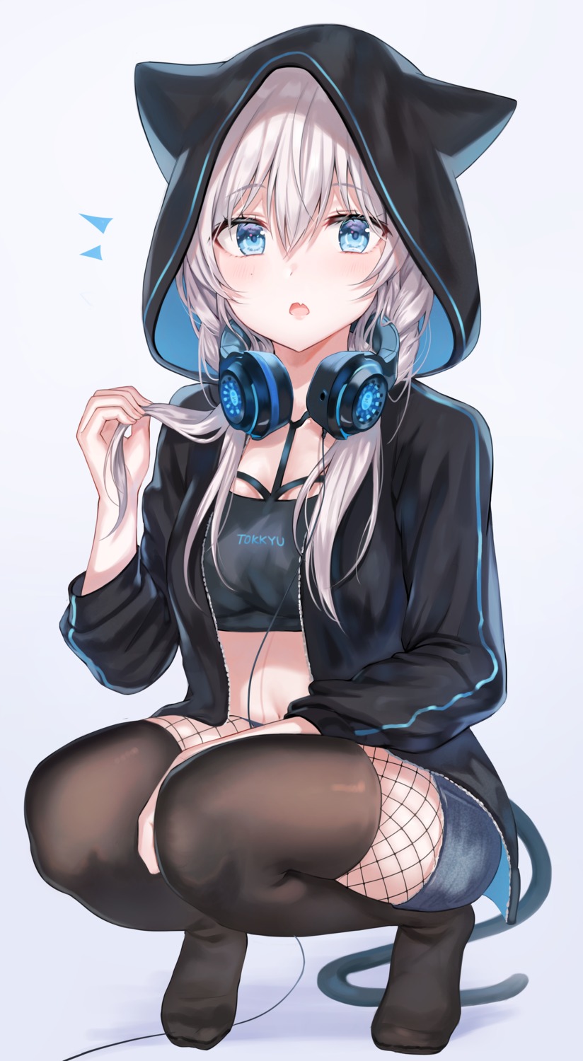 fishnets headphones pantyhose thighhighs tokkyu