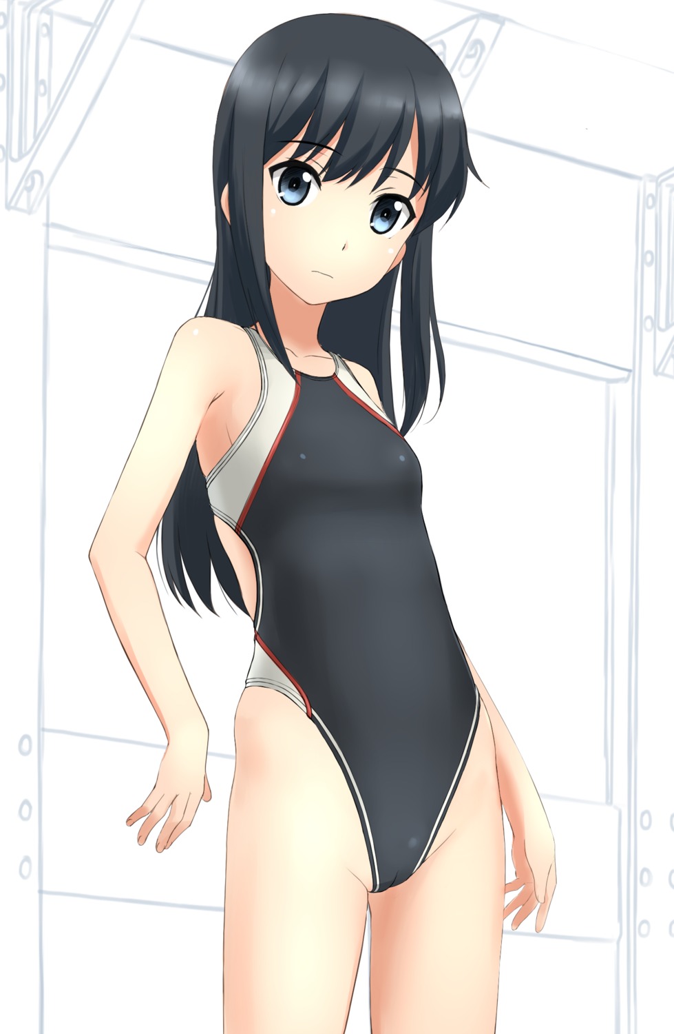 asashio_(kancolle) cameltoe kantai_collection loli swimsuits takafumi