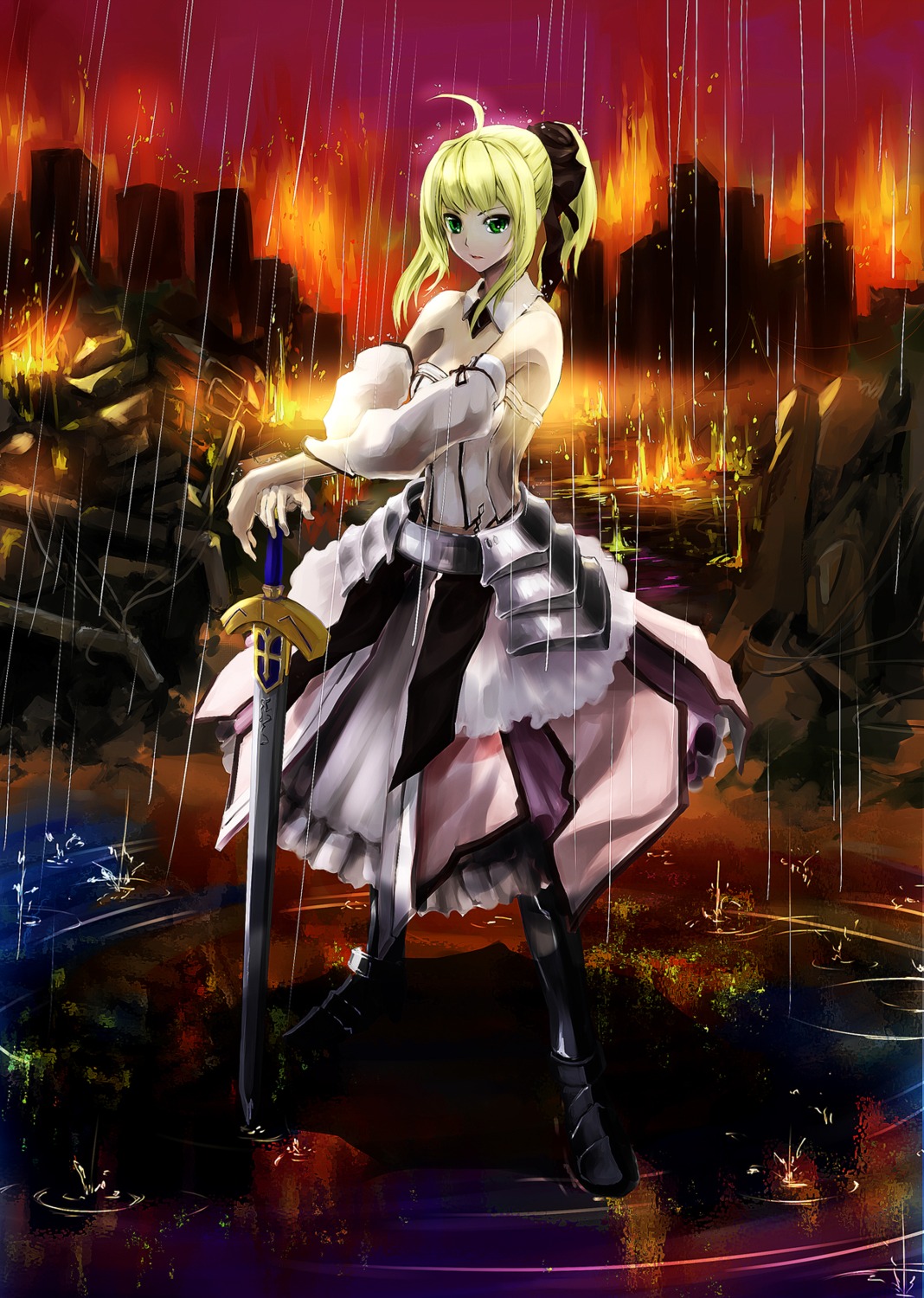 doublex fate/stay_night fate/unlimited_codes saber saber_lily sword