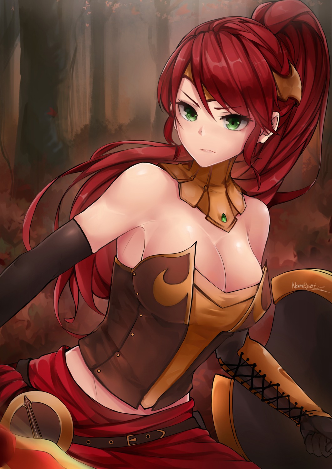 cleavage neonbeat pyrrha_nikos rwby