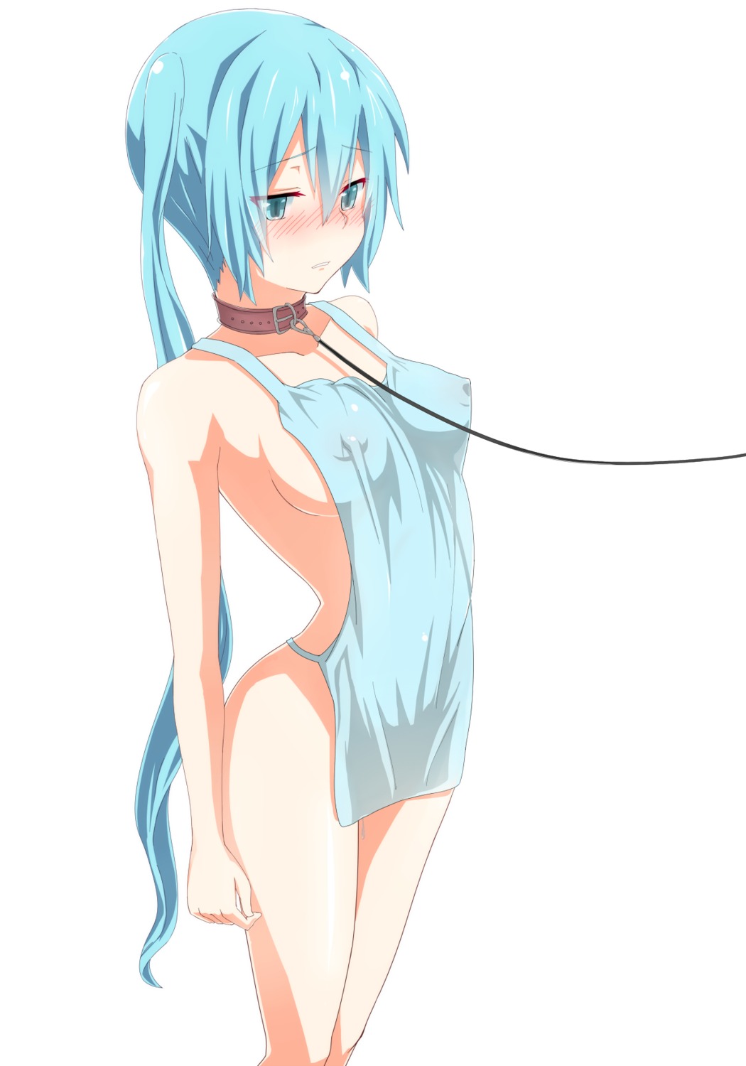 bondage erect_nipples hatsune_miku jack_dempa naked_apron vocaloid