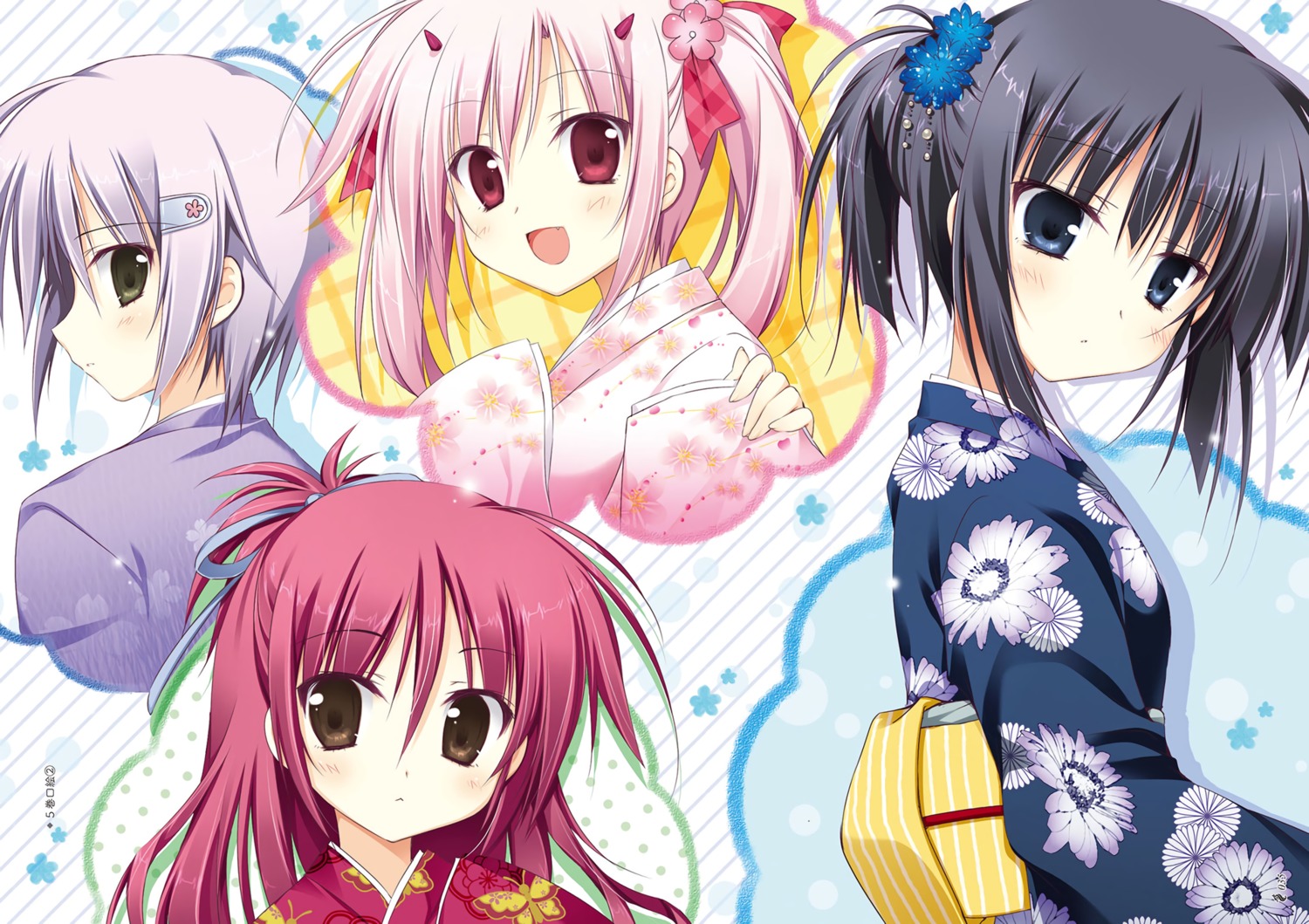 firill_crest horns juuoumujin_no_fafnir korie_riko mononobe_mitsuki ren_miyazawa tear_lightning yukata