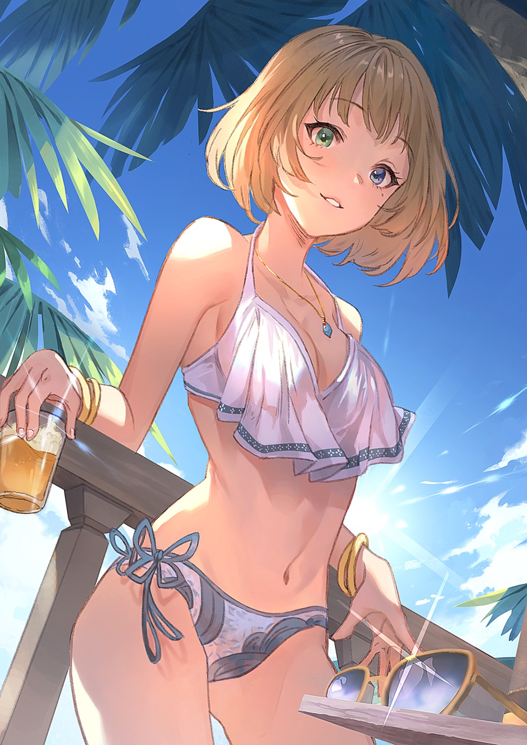 bikini cleavage heterochromia ruien swimsuits takagaki_kaede the_idolm@ster the_idolm@ster_cinderella_girls