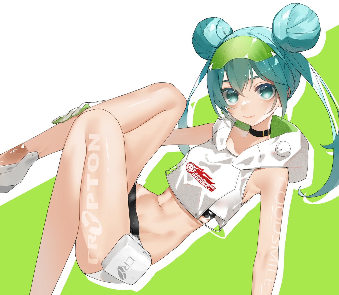 goodsmile_racing hatsune_miku racing_miku reirou_(chokoonnpu) see_through tattoo vocaloid