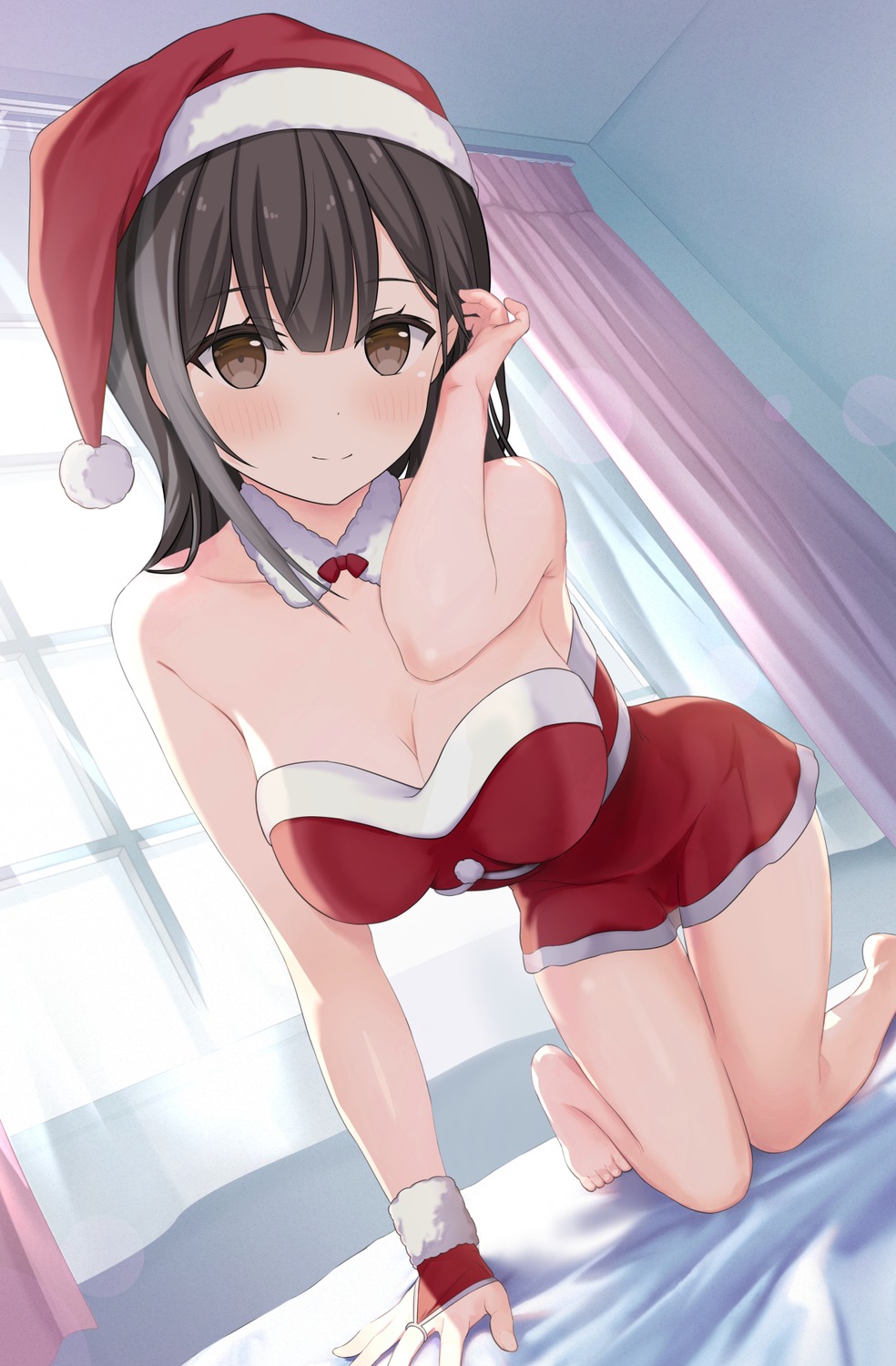 christmas dress echiru no_bra