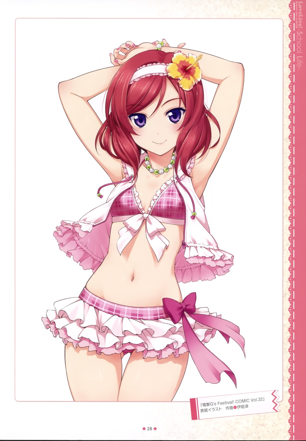 bikini inou_shin love_live! nishikino_maki swimsuits