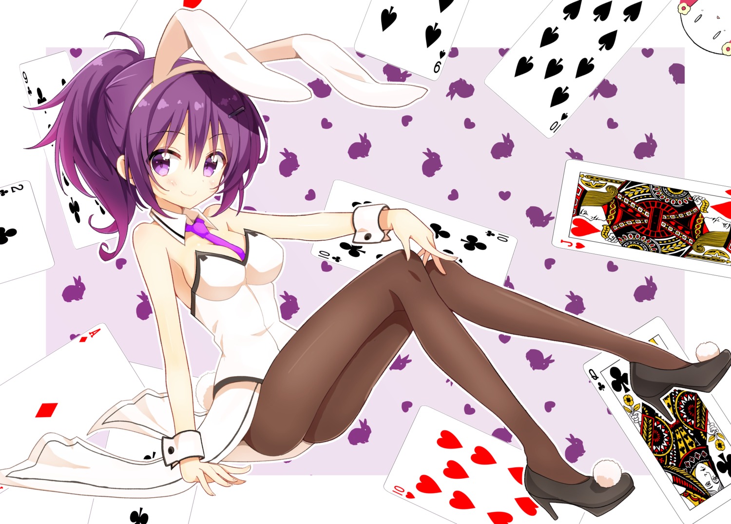 animal_ears bunny_ears bunny_girl cleavage gochuumon_wa_usagi_desu_ka? heels nanakusa_(user_rnpt7322) pantyhose tail tedeza_rize