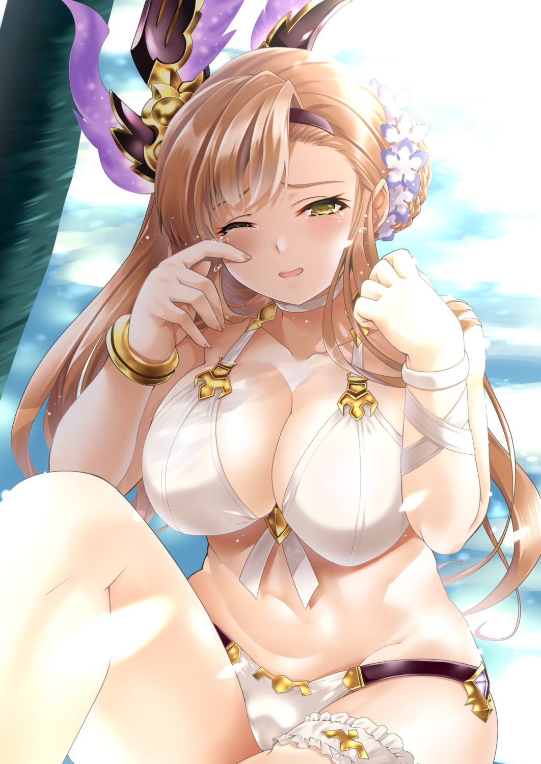 bikini chi_gura-ya cleavage garter granblue_fantasy song_(granblue_fantasy) swimsuits