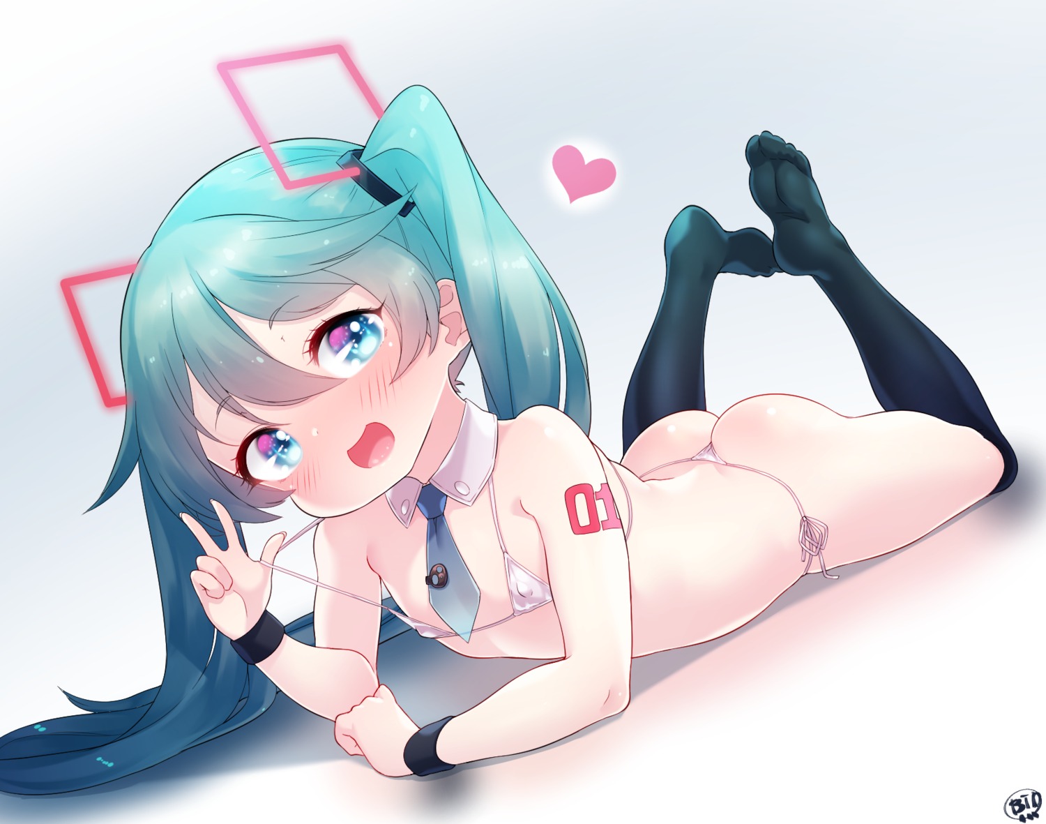 ass bikini born-to-die erect_nipples feet hatsune_miku loli swimsuits tattoo thighhighs thong undressing vocaloid